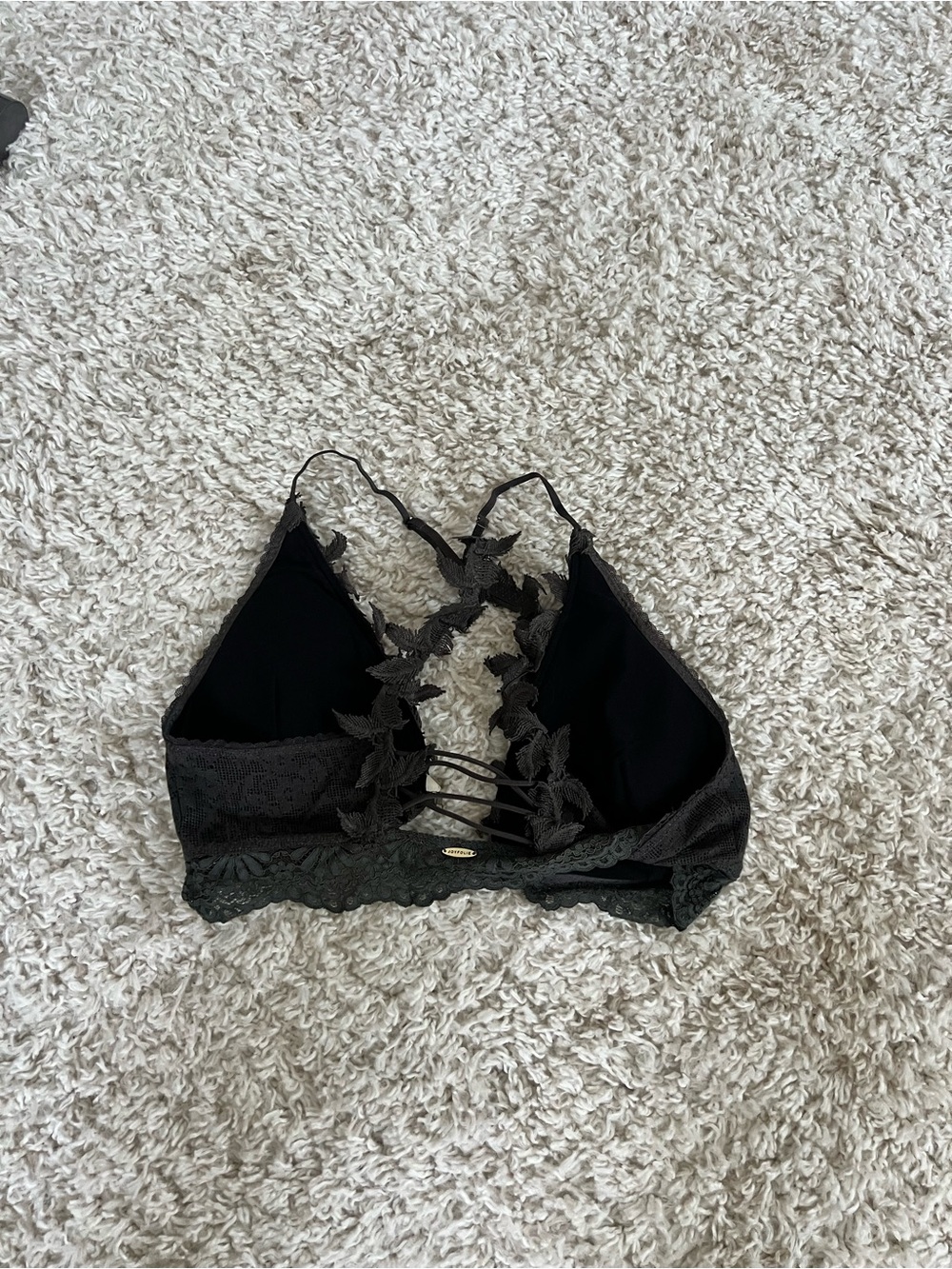 Joyfolie Black Lace Halter Bralette - Picture 2 of 3